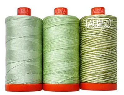 50wt Baumwollgarn für Quilten, 3 Spulen, verschiedene Farben