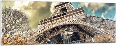 Produktbild von Bilder auf glas - Eiffel technik europa frankreich - 90x30cm - Glasbilder - Wandbilder - Kunstdruck - zum Aufhängen bereit - Wanddekoration aus Glas - Glas Bilder - Wandbild auf Glas - GAB90x30-2489