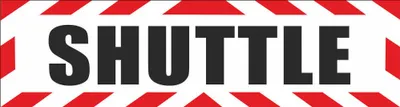 Produktbild von INDIGOS UG - Magnetschild "Shuttle Service Taxi Bus Mitfahrgelegenheit Fahrer Abholen Linien Verkehr Fahrzeug" mit Rahmen 30 x 8 cm - Magnetfolie für Auto / LKW / Truck / Baustelle / Firma