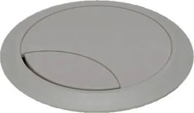 Produktbild von Kabeldurchlass 80 mm für Arbeitsplatte Kunststoff grau
