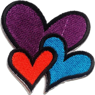 Produktbild von Herz - Aufnäher, Bügelbild, Aufbügler, Applikationen, Patches, Flicken, Zum Aufbügeln, Größe: 6.8 x 5.9 cm