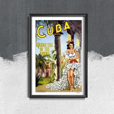 Produktbild von Poster - Canvas - Leinwand - 21 cm x 29,7 cm - Fotoposter - Leinwandkunst - Urlaub in Kuba