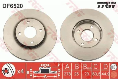 Produktbild von Bremsscheibe TRW DF6520