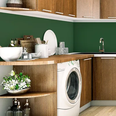 Produktbild von Dekorative Vinyl-Klebefolie auf Meterware – Waschbarer, wasserfester Aufkleber für Wände, Küchen und Möbel – 60 cm x 50 m – Dunkelgrün