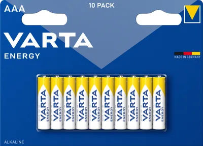 Produktbild von Varta HIGH ENERGY AAA, Einwegbatterie, AAA, Alkali, 1,5 V, 10 Stück(e), 11,4 g