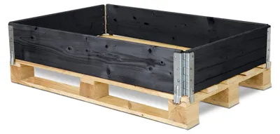 Produktbild von Garronda Holzaufsatzrahmen für Palette Aufbewahrungskiste aus Holz Palettenaufsatzrahmen Holzkiste Antracite