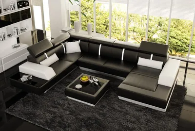 Zdjęcie produktu dla Sofa narożne w kształcie litery U, zestaw wypoczynkowy, sofa narożna, kanapa, zestaw mebli tapicerowanych w kształcie litery U, sofy