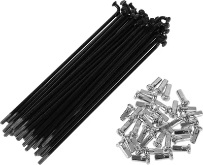 Produktbild von 36 Set 12G Fahrradspeichen 127mm Fahrradfelgenspeichen 45 Stahl Schwarz