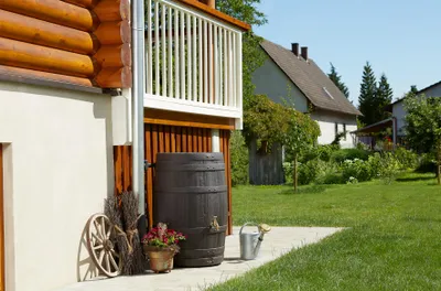 Produktbild von Garantia Regenfass Barrica 260 L dunkelbraun