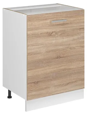 Produktbild von Küchenunterschrank Vicco R-Line Sonoma/Weiß 60 cm mit 1 Tür ohne Arbeitsplatte, Model 72138