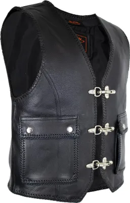 Produktbild von Lederweste Bikerweste Motorrad Kutte Biker Chopper Clubweste Rockerweste Custom(XL)