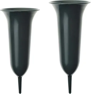 Immagine prodotto di Vasi a innesto decorazione cimitero tomba verde 11,5 & 12 cm