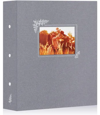 Imagen del producto de Álbum de fotos con 600 compartimentos, de lino, de 11,5 x 15 cm, para fotos, tanto en formato horizontal como vertical