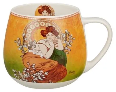 Produktbild von Becher, Porzellantasse in einer Schachtel, Geschenk, Kunstwerk - Topaz A.Mucha 430 ml