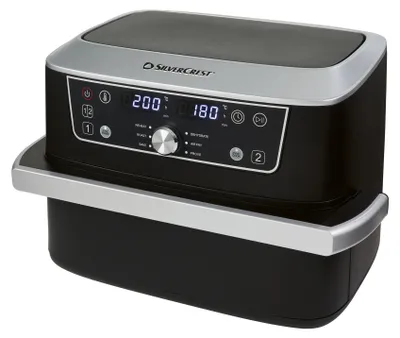 Produktbild von SILVERCREST Ultrazone Airfryer Heißluftfritteuse SHFDA 2600 A1 2x 5,5 Liter