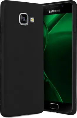 A black phone case is shown on a black background, with the phone screen visible on the right side.