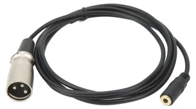 Zdjęcie produktu dla Przejściówka z gniazda 3,5 mm na wtyk XLR, przenośny kabel audio o długości 1,5 m do głośników, komputerów, telefonów komórkowych i tabletów