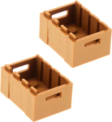 Produktbild von 2x Lego Container Kiste 3x4x1 2/3 Griffe nougat hell braun Box Truhe 30150