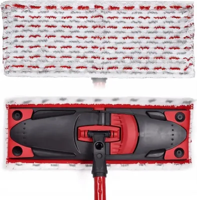 A mop head and mop base are shown against a white background.