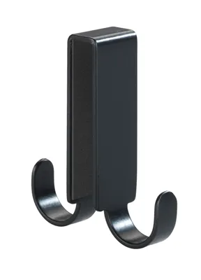 Produktbild von Doppel-Duschhaken Vieste Edelstahl, Schwarz matt