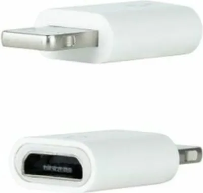 Produktbild von NANOCABLE 10.10.4100 - Lightning auf Micro USB Adapter, Lightning/Stecker - Micro B/Buchse, Weiß