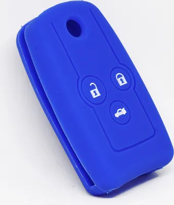 Produktbild von Auto Schlüssel Hülle Silikon Schutz Cover Blau kompatibel mit Honda Accord Jazz Civic CR-V 3 Tasten Klappschlüssel