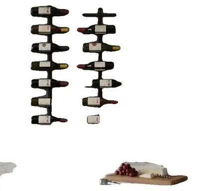 Produktbild von Weinregal, Wandmontage, für 20 Flaschen, schwarz
