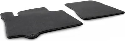 Image de Tapis de sol pour Nissan NV200 Evalia Jeu de tapis en qualité d'origine Tapis de sol en velours, 2 pièces noir avant