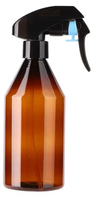 Produktbild von 300 ml leere, hellbraune Kunststoff-Wassersprühflasche für Friseurbedarf, Kosmetikartikel