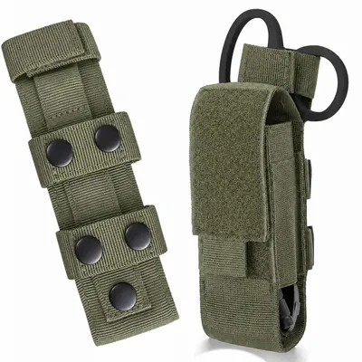 Zdjęcie produktu dla Ładownica pokrowiec etui na stazę taktyczną MOLLE zielona 18x6 cm organizer medyczny outdoor ASG