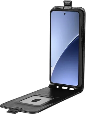 Produktbild von Für Xiaomi 15 Pro Vertikale Flip Handy Tasche Hülle Cover Schutz Case Schwarz