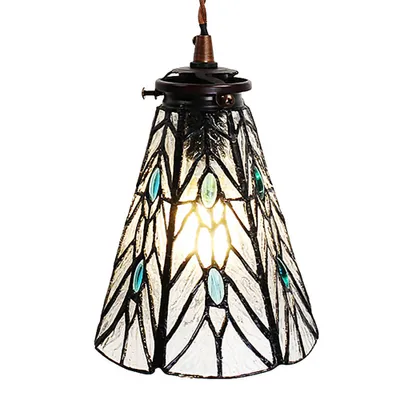 Produktbild von Clayre & Eef Hängeleuchte Tiffany Ø 15x115 cm Transparant Glas