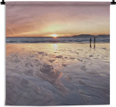 Produktbild von MuchoWow® Wandteppich Wandbehang Strand - Sonne - Meer 90x90 cm Tapisserie Dekoration Wandtuch - Wandaufhänger