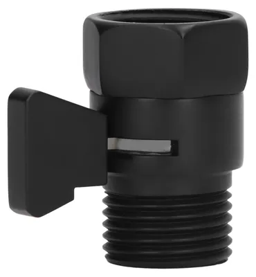 Immagine prodotto di Rubinetto a sfera G1/2 in ottone, per controllo del flusso dell'acqua, colore nero, soffione per doccia per bagni domestici