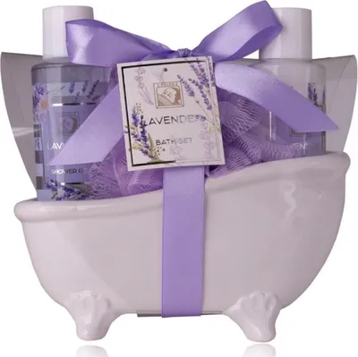 Produktbild von Accentra Badeset LAVENDEL in Keramikbadewanne