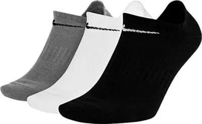 Produktbild von Nike Everyday Baumwolle Lightweight No Show SX7678 Sneakersocken 3 Paar - Farbe: weiß grau schwarz - Größe: 42-46