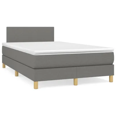 Produktbild von Boxspringbett mit Matratze Dunkelgrau 120x200 cm Stoff