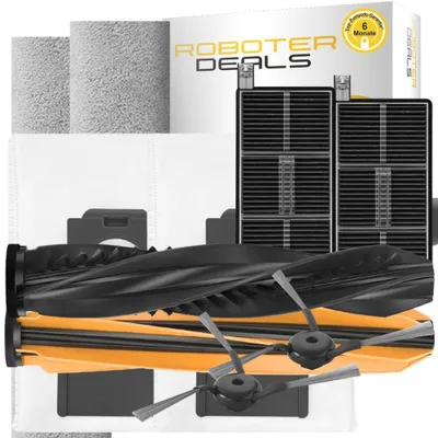 Image de Kit d'accessoires pour aspirateur Dreame Aqua10 Ultra Track Complete - Pièces de rechange (2 tampons, 2 brosses latérales, 2 filtres, 2 brosses, 2 sacs)