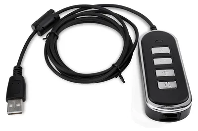 Produktbild von RJ9-zu-USB-Audio-Kopfhörer-Konverterkabel mit Steuereinheit