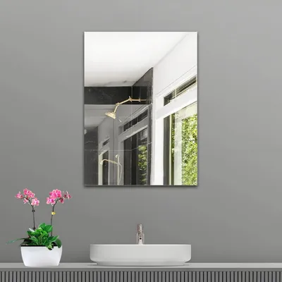 Obrázek produktu pro Zrcadlo na zeď, samolepicí, rozměry 40x30 cm
