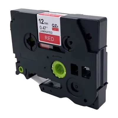 Produktbild von DULA Etikettenband - Kompatibel mit Brother P-Touch Tze-435 - 1 Stück - Weiß auf rot - 12mm x 8m