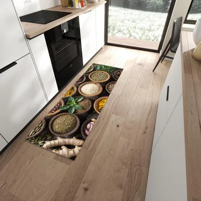 Produktbild von Küchenteppich 60x180cm rutschfest & abwischbar PVC Läufer - Verschiedene Gewürze