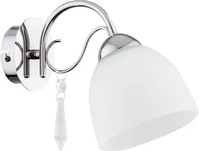 Image de Applique chromée verre blanc diffuseur NATA 1xE27 15W ALF27710 Alfa