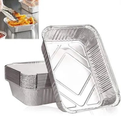 Productafbeelding van Aluminium lekschalen - Wegwerpschalen voor barbecue - 20 stuks - Vetopvangbak - Grillaccessoires voor gas- en kolengrill - Geschikt voor...