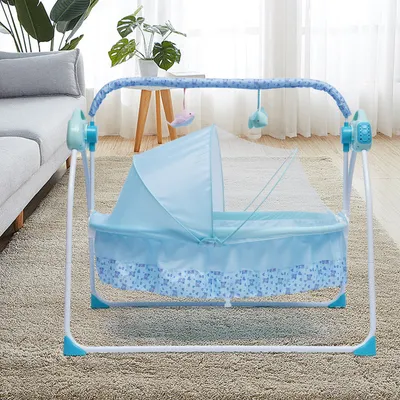 Produktbild von Wiege Elektrische Babybett automatische Schaukel drei einstellbare Stufen 12 eingebaute Musik