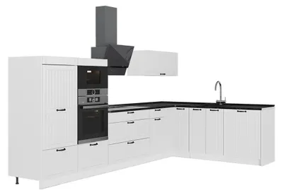 Image de Cuisine en angle Vicco Fame-Line Blanc campagne/Blanc 347 x 207 cm, PT Anthracite, Model 63649