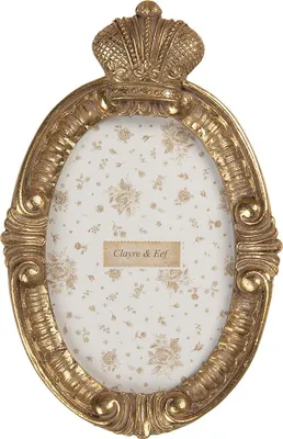 Immagine prodotto di Cornice per quadri Clayre & Eef 10x15 cm in plastica color oro