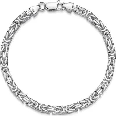 Produktbild von SILBERKETTEN STORE Königskette Armband, Breite 4,5mm - echt 925 Silber, Länge wählbar - 20cm