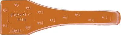 A Fiskars splitting wedge is shown against a white background.