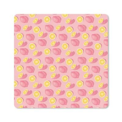 Produktbild von MuchoWow® Mauspad Mousepad Sommer - Zitrone - Rosa 30x30 cm - Mousepads - Maus Mat - Pad - Mausunterlage - Gaming